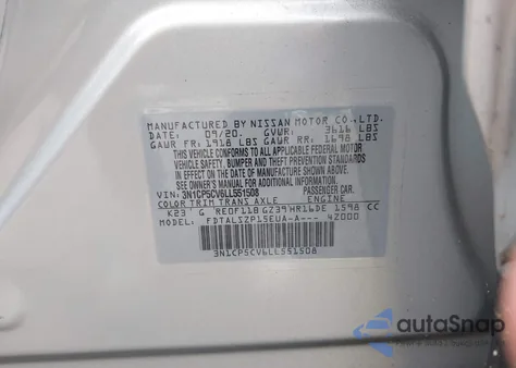 2020 Nissan Kicks Sv Xtronic Cvt z USA, uszkodzony, nr VIN 3N1CP5CV6LL551508